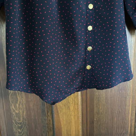 Lauren Moffatt asymmetric snap front blouse S - Picture 3 of 9